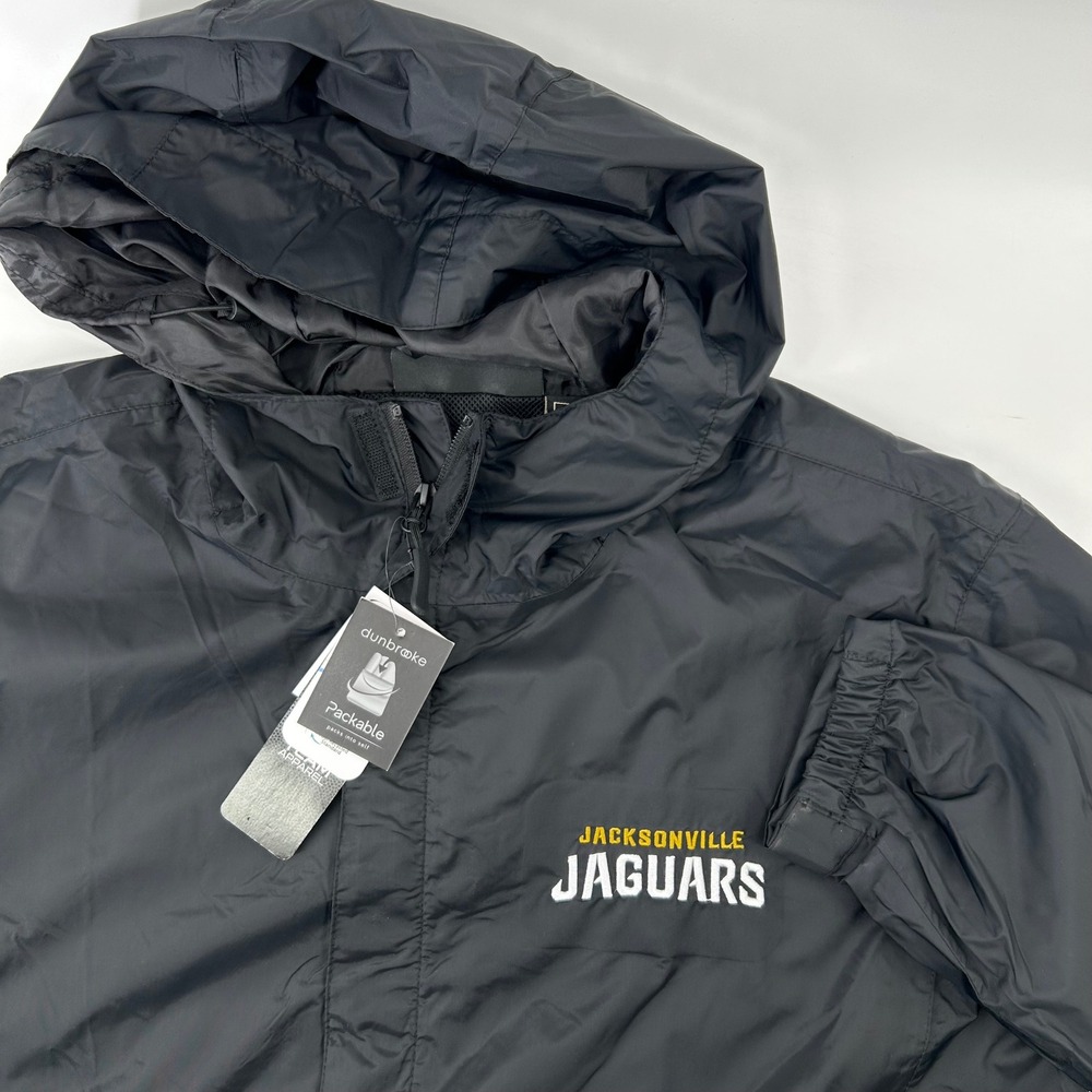 Dunbrooke Jacksonville Jaguars Windbreaker Mens Medium Black Packable NWT NFL